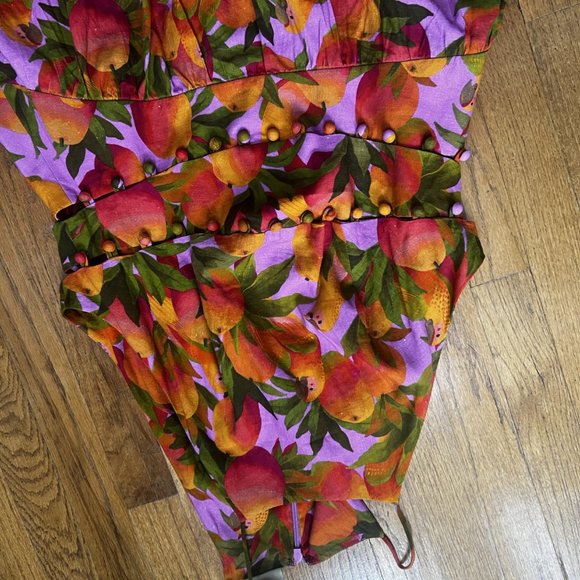 NEW NWT FARM Rio  Mango Macaws Midi Dress  (L) - Picture 7 of 7